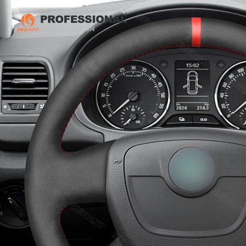 Hágalo usted mismo funda de volante de gamuza para Skoda Octavia Citigo Roomster Fabia Superb Yeti - Imagen 6 de 10