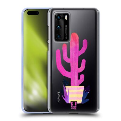 HEAD CASE DESIGNS WATERCOLOUR CACTUS SOFT GEL CASE FOR HUAWEI PHONES 4
