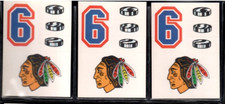 Chicago Black Hawks 1986-87 Topps 3-piece (card / sticker) Hockey Team Logo Lot