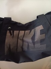 Nike duffle/gym bag Black with multi colored sparkly striped Nike name