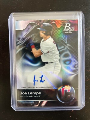 Joe Lampe 2023 Bowman Platinum Auto Autograph #TOP-50 -Cleveland Guardians E2