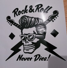 1x Rockabilly Rock Roll Vinyl Sticker Decal Laptop Window Car Van Door 5x5inch