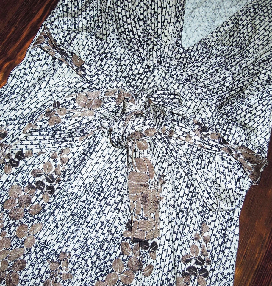 Elie Tahari Dress Black Lace Trim Floral Silk Jersey Cocktail Party Formal XS - Image 4 of 4