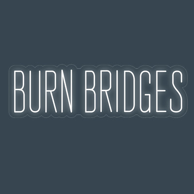 LWA Burn bridges 36 x 11 in. neon LED sign for party decoration hanging backdrop