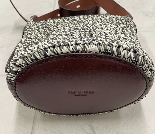 New $350 Rag & Bone Belize Straw Bag In Brown/Natural - Picture 5 of 10