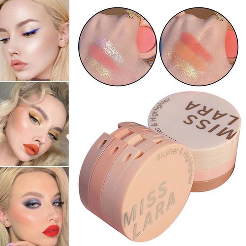 Palette 3 in 1 Evidenziatore Polvere Blush Opaco Ombretto Mak Viso GXJ C7N7 HOT - Foto 2 di 18