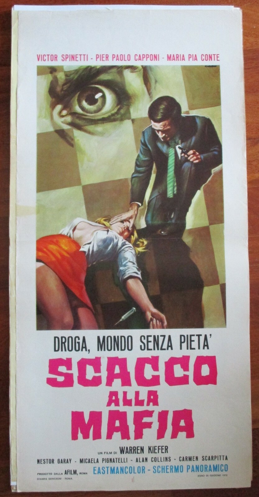 Locandina originale film Scacco alla mafia (1970) - Regia di Warren David Kiefer