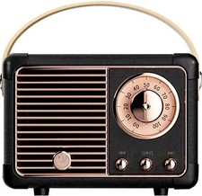 Retro Bluetooth Speaker Vintage Decor Portable Wireless Speaker Black TF Card