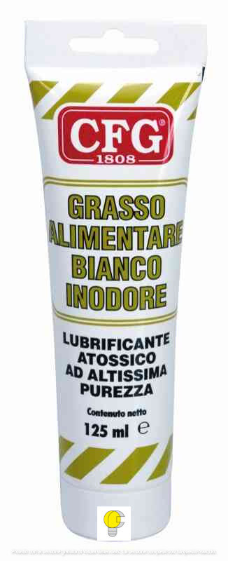 CFG Grasso ALIMENTARE BIANCO INODORE Lubrificante ATOSSICO idrorepellente 125ml