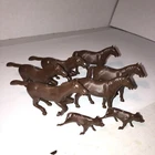 Recast Marx 60mm Horses Fort Apache Cavalry Complete Moldshot. 8 Pieces