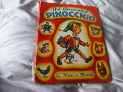 The Animated Pinocchio by Marion Merrill antique pop up Book The Citadel Press n