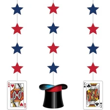 Magic Party Magician Illusion Trick Birthday Party Decoration Hanging Cutouts