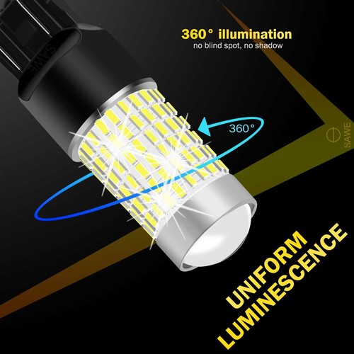 2 x SAWE 7440 7443 3014 144smd LED Back Up Reverse Light Bulb Super White 6000K - Picture 5 of 9