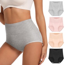 4 Pack Lot Womens Underwear Cotton Hipster Panties High Rise Briefs Soft Strench