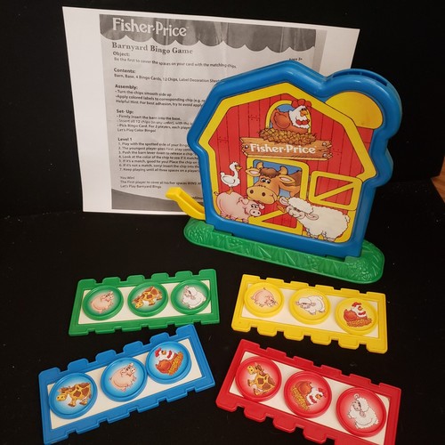 Fisher Price Barnyard Bingo Preschool Child Game Farm Animals Vintage