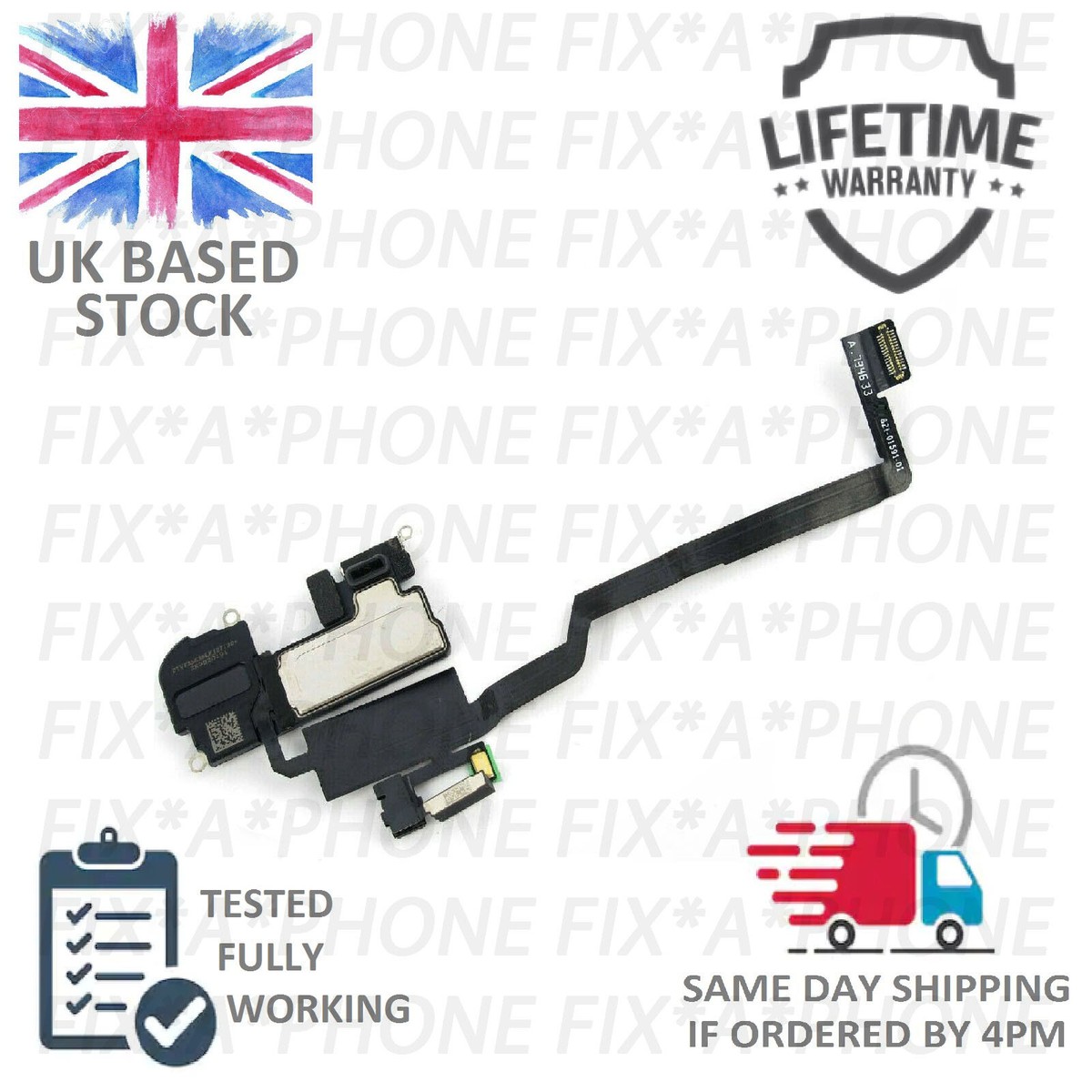 For iPhone X Ear Speaker Flex Cable Proximity Ambient Light Sensor