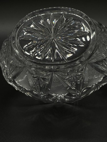Vintage 5" NACHTMANN BLEIKRISTALL Crystal Art Cut Glass Basket Original Label - Picture 14 of 17