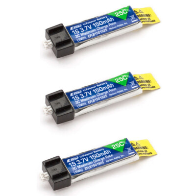 E-flite EFLB1501S25 1S 3.7V 25C 150mAh LiPo Battery 3pcs Blade Inductrix