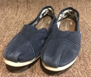 womens navy canvas slip on shoes