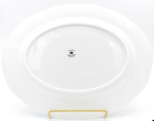 ROYAL ALBERT Rose Black Lace SENORITA Oval Platter 15 Inch - Picture 4 of 4