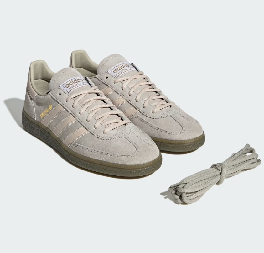 New Adidas Handball Spezial Shoes - Putty Grey / Halo Ivory