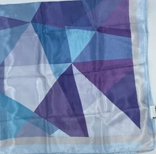6 DECACURL Limited Edition Multicolor  Soft Head Scarf Purple Blue Geometric