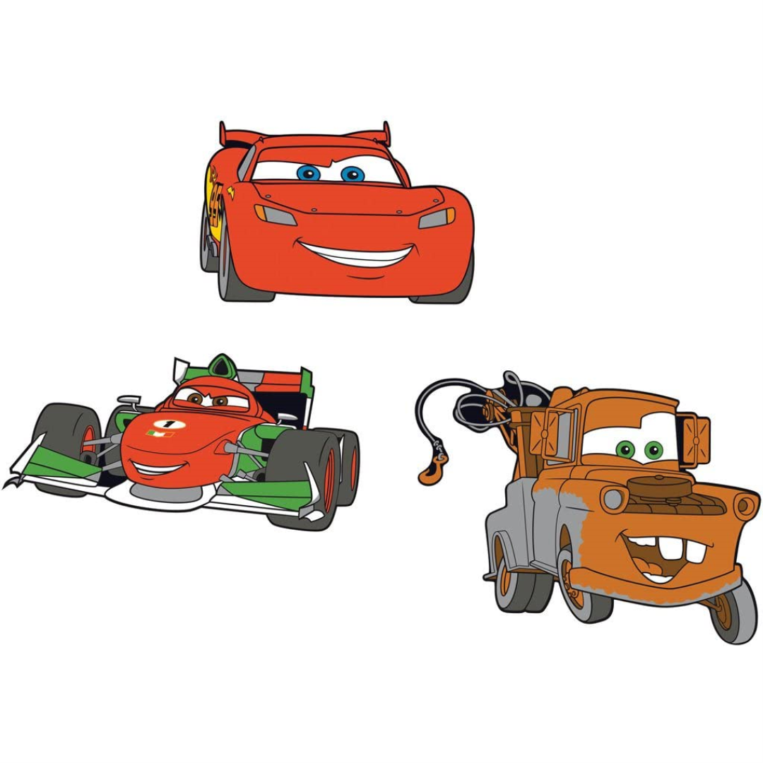 Cars 2 Foam 3pc Wall Art For Bedroom Kids Crafts New Childrens Toy