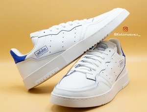 New Adidas Original Men's SUPERCOURT Cloud White / Cloud White / Blue FU9740  | eBay