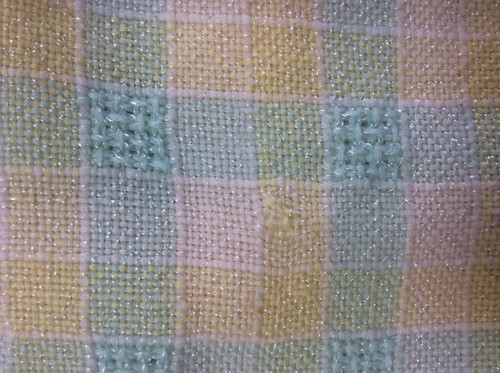 Vintage HAND WOVEN Wool BABY BLANKET Girl PASTEL FRINGED Made by Dorothy Davis - Picture 4 of 6