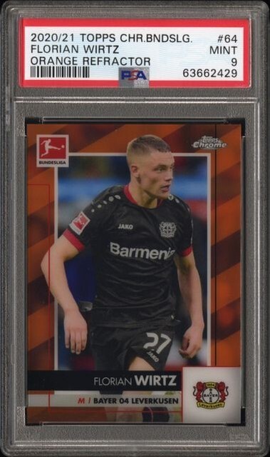 Florian Wirtz 2020 Topps Chrome Bundesliga Orange Refractor
