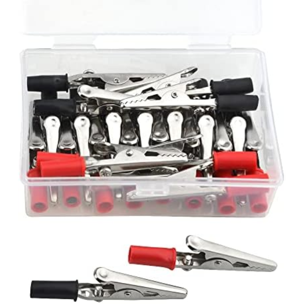 WMYCONGCONG 22 morsetti a coccodrillo in metallo per test elettrici con mani in