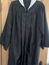 Jostens Graduation Gown Black Zip Front Adult 5 7 -5 9