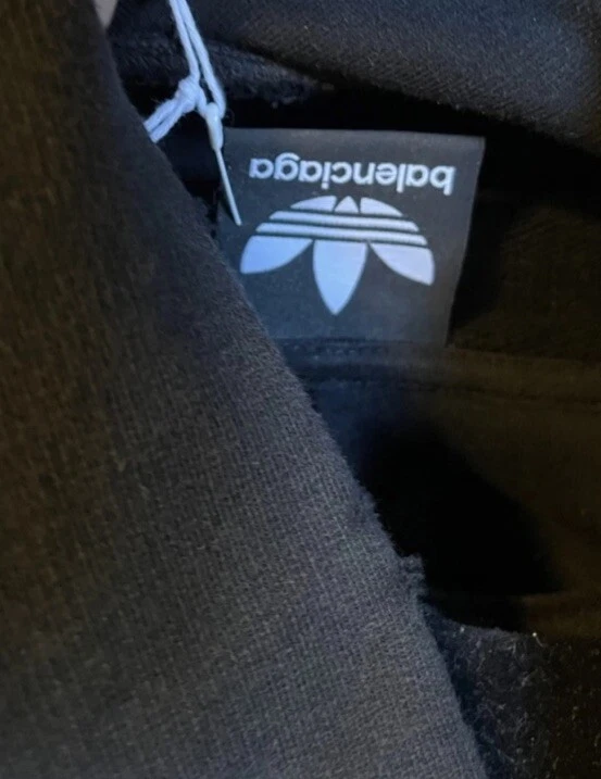 Felpa con cappuccio Balenciaga x Adidas nuova con etichetta mai indossata taglia XS