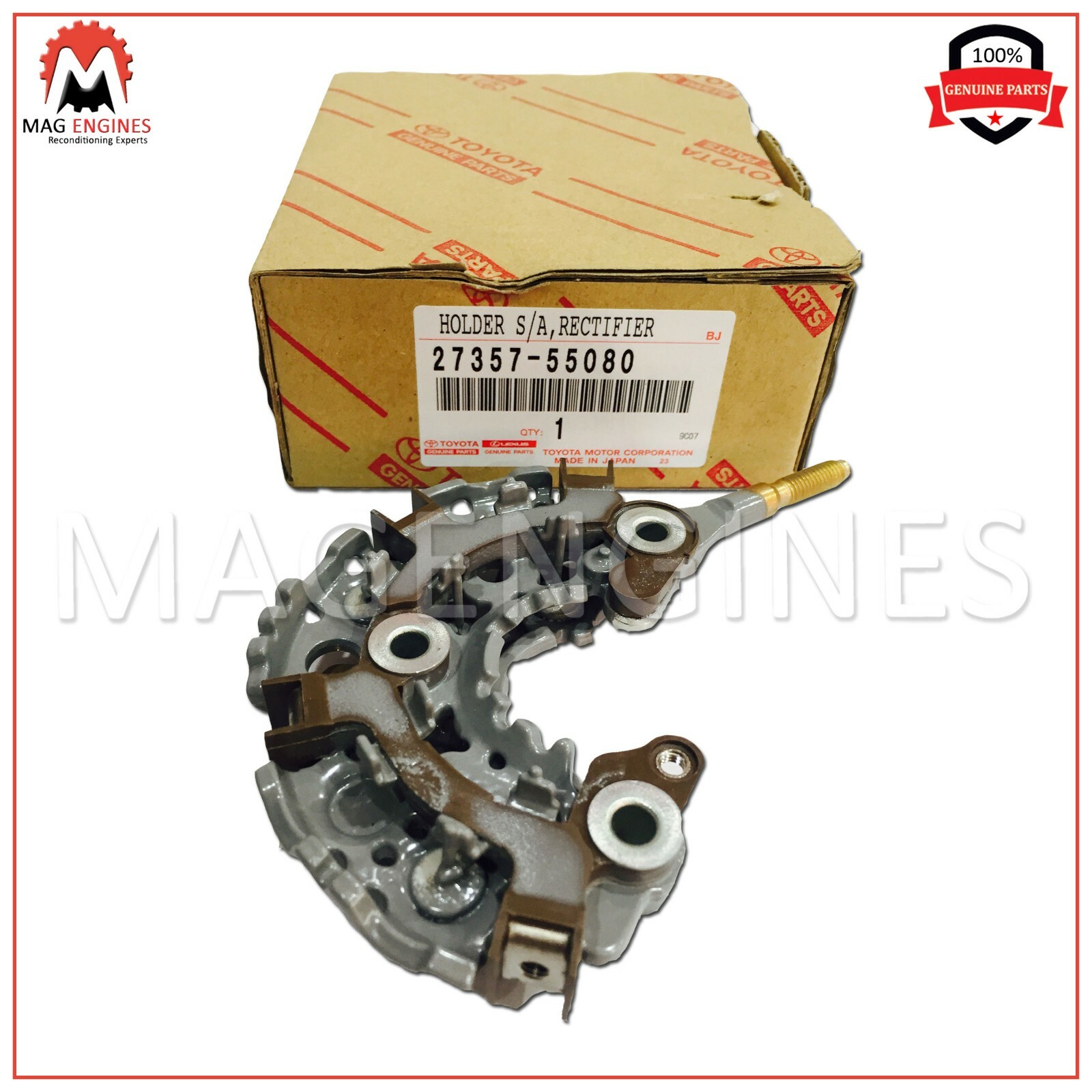 27357-55080 GENUINE OEM HOLDER, ALTERNATOR, W/RECTIFIER 2735755080 