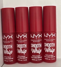 4 NYX Professional Makeup Smooth Whip Matte Lip Cream 1.6 ml ea Tot. 6.4 ml 