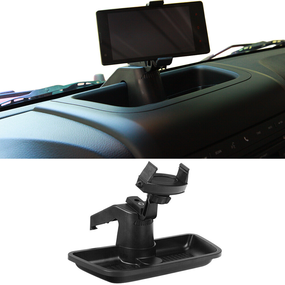 Dashboard Cell Phone Holder Mount w/Storage Orgnizer for Jeep Wrangler JK  12-17