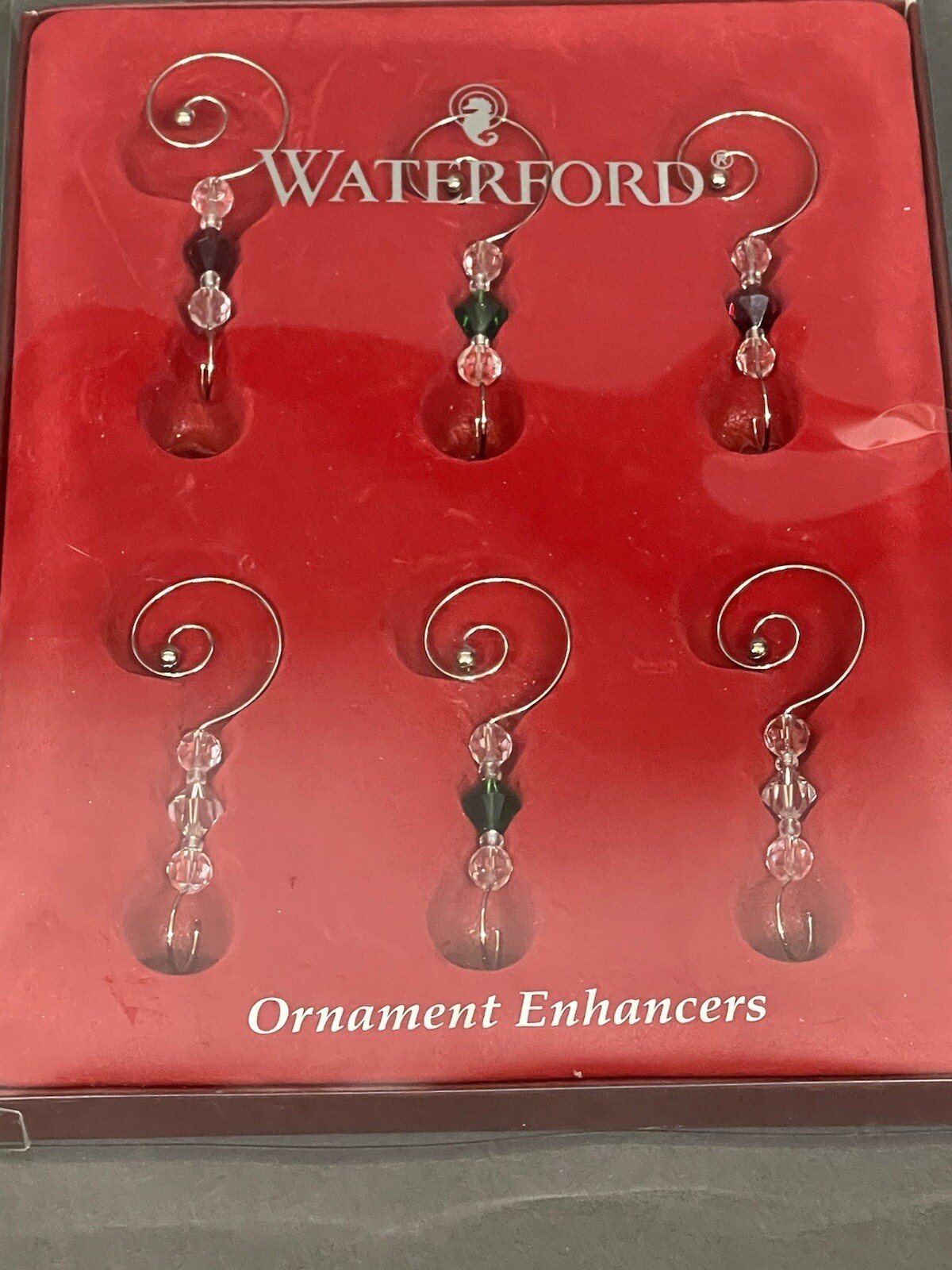 Fabulous Vintage Set of 6 Waterford Christmas Crystal Ornament