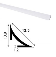 PVC Scotia Trim Moulding – Plastic Edge Trim 2.44metres, 8ft Black/White Durable