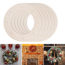 6/12pcs Reusable Round Wooden Round Wreath Making Frames Wreath Forms Christmas