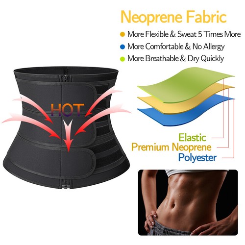 Women's Hot Sauna Sweat Body Shaper Waist Trainer Cincher Workout Corset Girdle - Picture 6 of 38