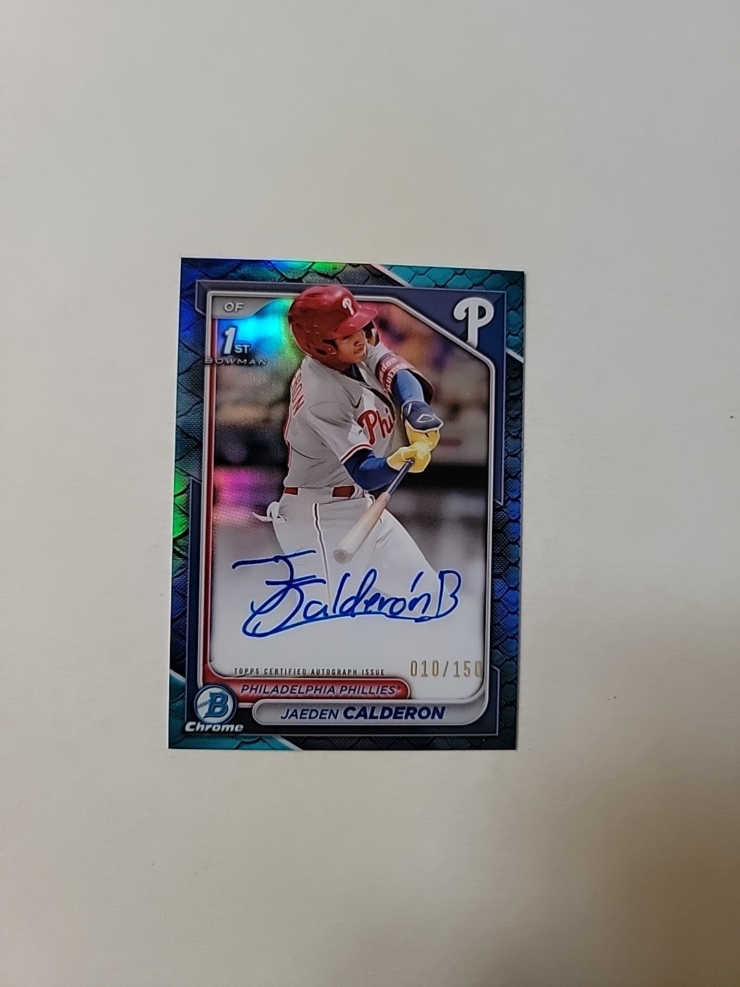 2024 Bowman Chrome Baseball Jaeden Calderon 1st Bowman Auto Blue /150 SD8544