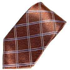 Jos A Bank Reserve Tie Brown Rust Stripes Modern Stylish Elegance Preppy Dapper
