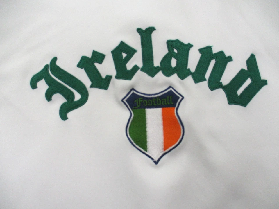 Camiseta de fútbol vintage de Irlanda para hombre grande de fútbol de iniciación verde blanca Foto 3 de 4