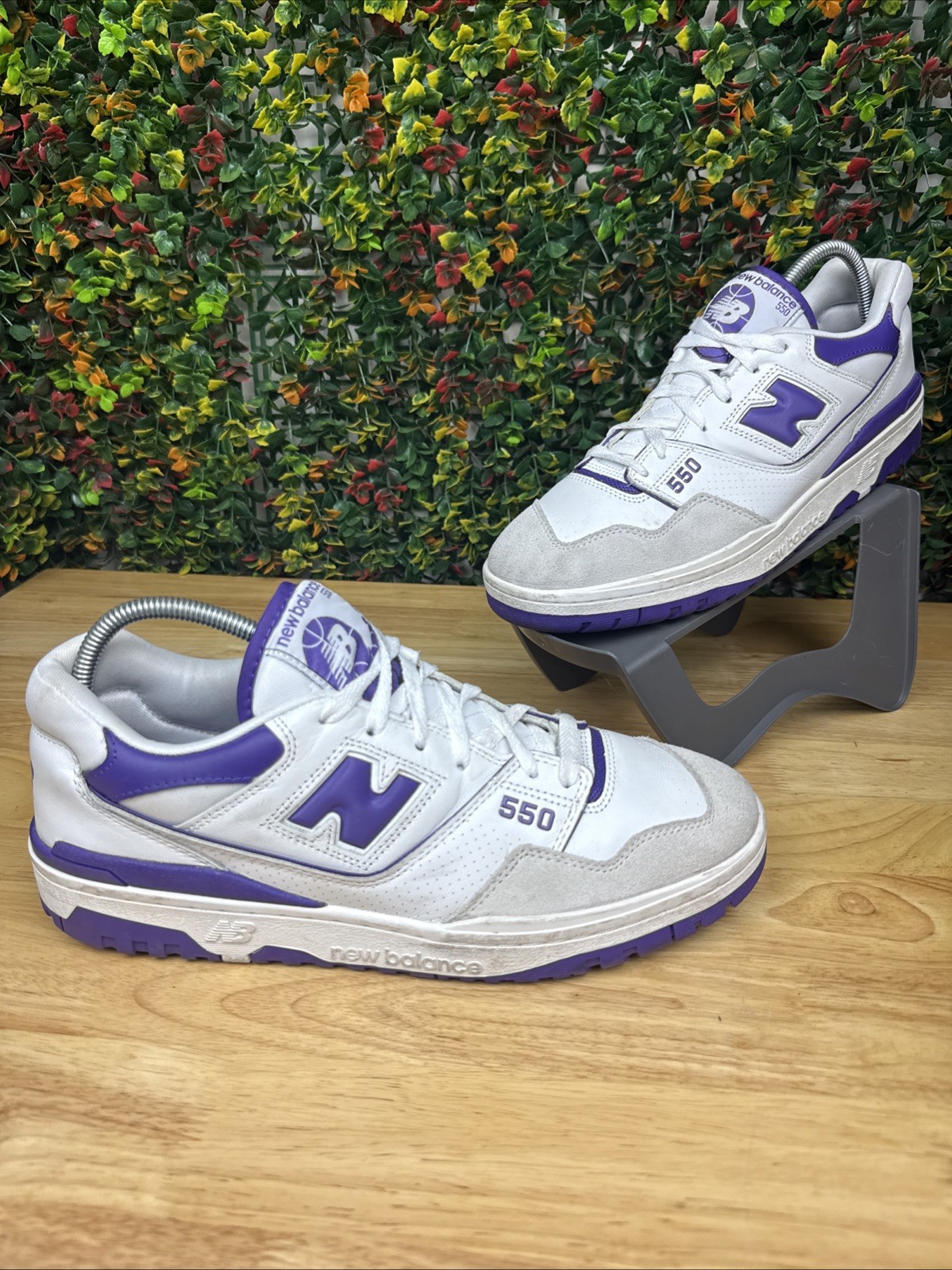 SAOLA Scarpe sneakers New Balance 550 bianco viola pelle BB550WR1 OG retrò uomo 13