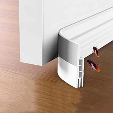 Pack Of 1 White Door Draught Excluder Strip Self Adhesive Bottom Seal Draft