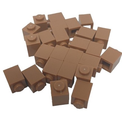25 LEGO Parts 1 x 1 Brick Brown No. 3005 Qty 25 #M-11