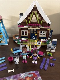 Lego Friends 2 sets COMPLETE  Ski Lift 41324 & Snow Resort Chalet 41323