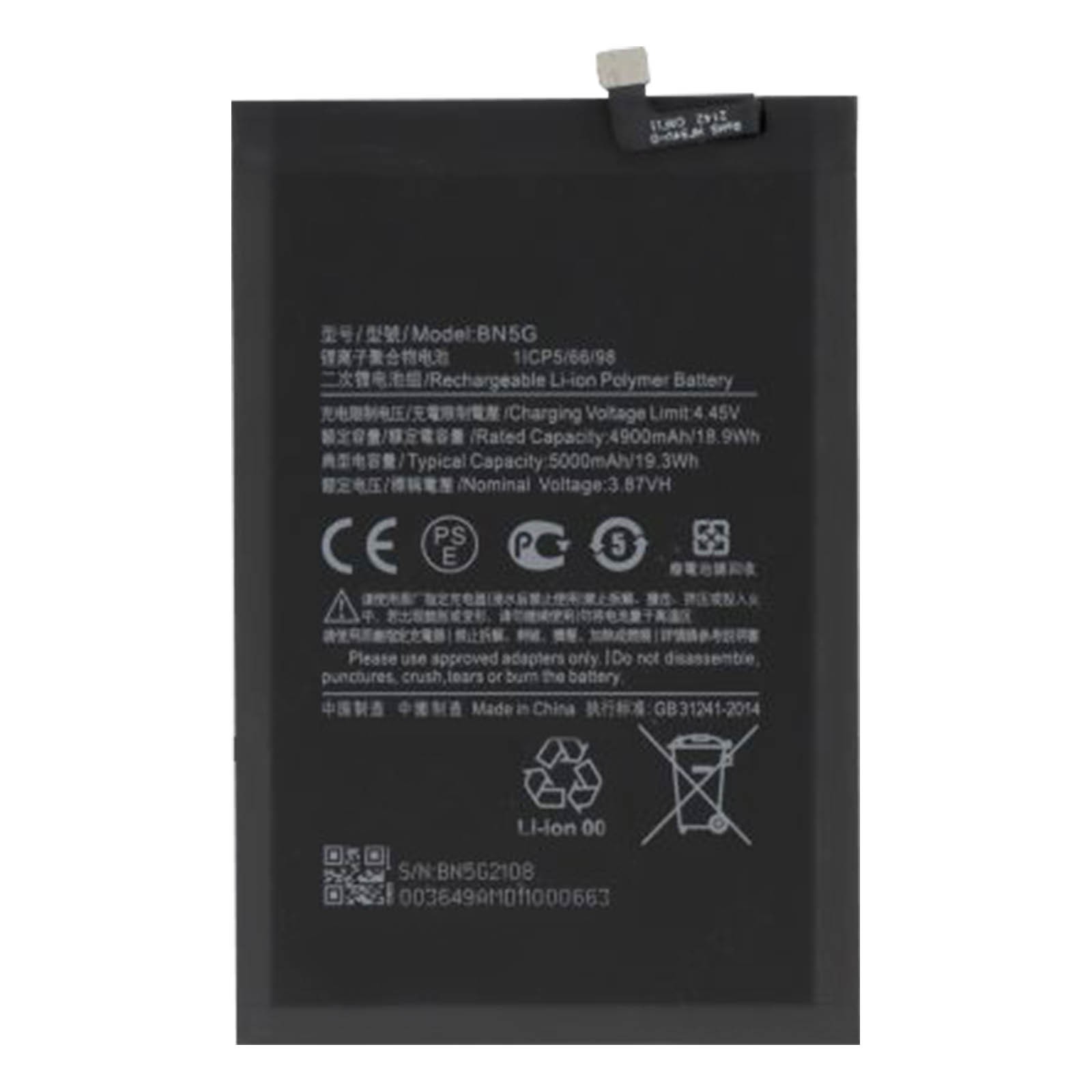 Batterie BN5G Haute Performance pour Xiaomi Redmi 10C - Cellule Premium 5000 mAh