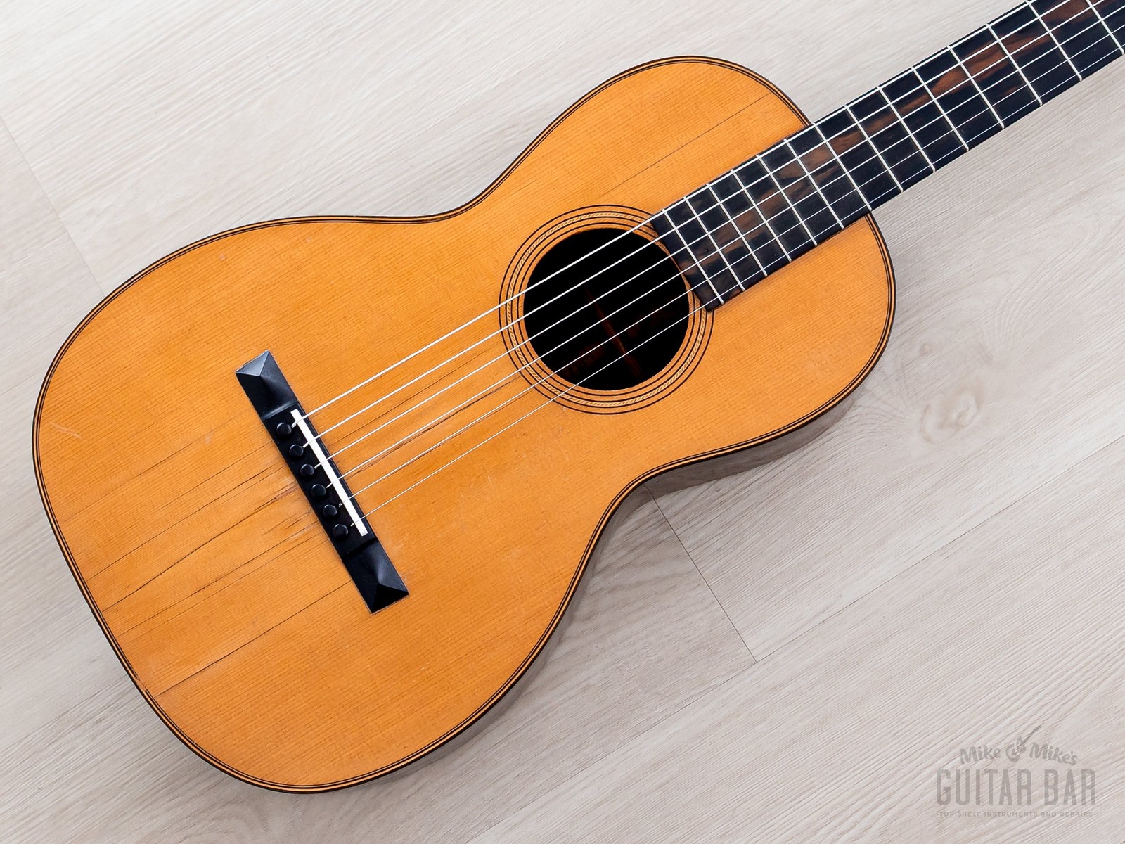 1870s Martin 2 1 / 2-18 Vintage Fan-Braced Acoustic Guitar w /  Case