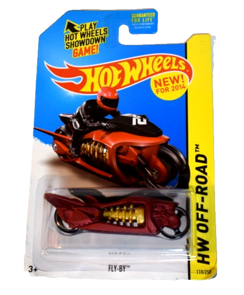 NIP 2014 Hot Wheels HW Off-Road Fly By Motorcycle 119/250 Red